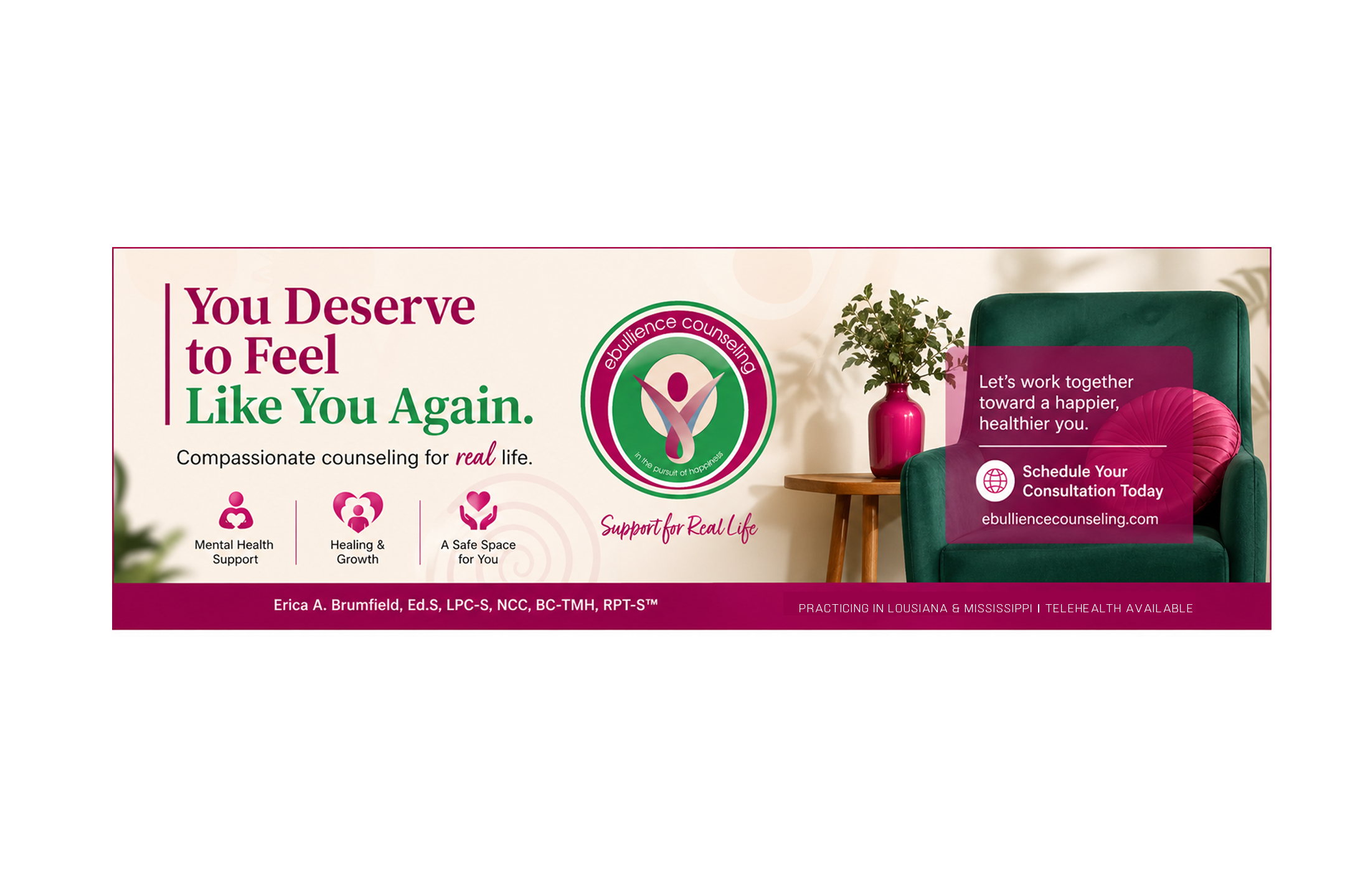 Ebullience Counseling — see ad for details