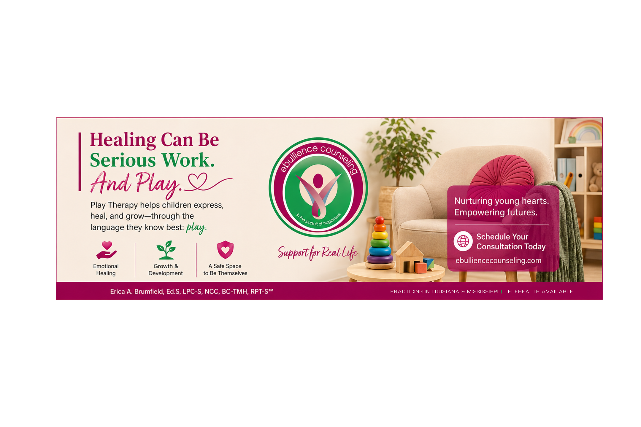 Ebullience Counseling Play — see ad for details